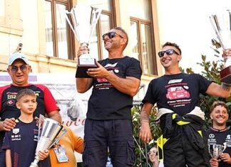 Salvatore Catanzaro, portacolori della Trapani Corse โsbancaโ il 10ยฐ Slalom automobilistico Altofonte-Rebuttone