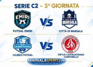 In serie C2 di Futsal domani apre le danze Emiri-Cittร di Marsala. Big match a Pianto Romano tra Lilibeo e Virtus Castelvetrano