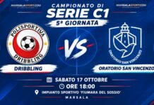 Serie C1: la Dribbling sfida l’Oratorio San Vincenzo. Figuccio: “Servirร una prova di grande carattere”